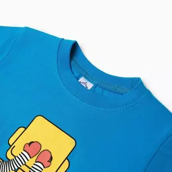 Футболка для мальчиков , цвет тёмно-бирюзовый, рост 86 см