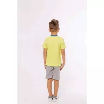 Футболка для мальчиков, рост 104 см, цвет лимонный