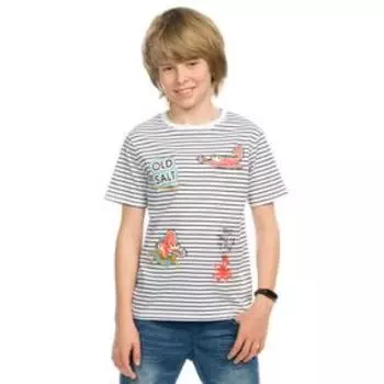 Футболка для мальчиков, рост 146 см, цвет белый