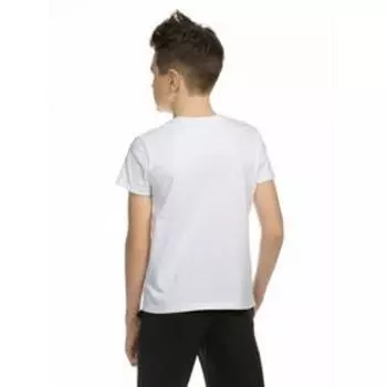 Футболка для мальчиков, рост 152 см, цвет белый