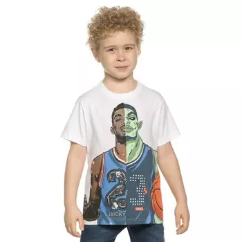 Футболка для мальчиков, рост 86 см, цвет белый