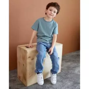 Футболка KAFTAN Basic line, размер 30 (98-104 см), зелёная