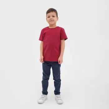 Футболка KAFTAN Basic line, размер 30 (98-104 см), бордо