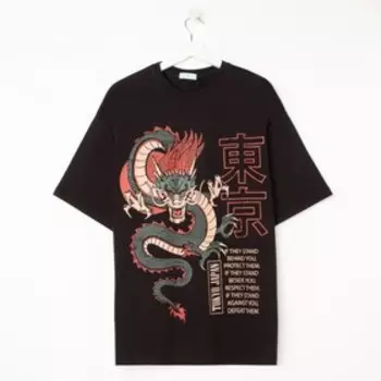 Футболка KAFTAN "Dragon", черный, р. 46