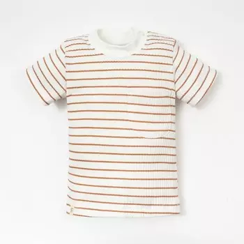 Футболка Крошка, Я BASIC LINE, рост 80-86 см, полоска бежевая