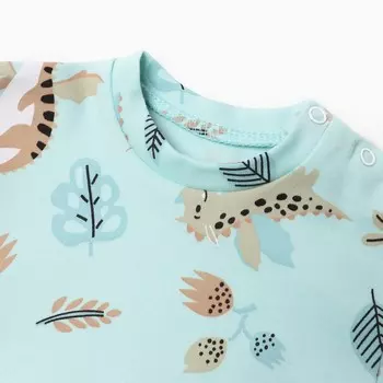 Футболка Крошка Я "Дракоша", рост 86-92 см, голубой