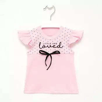 Футболка Крошка Я Lovely, розовый, р.26, рост 74-80 см