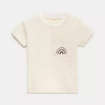 Футболка Крошка Я Радуга, рост 92-98 см, бежевый