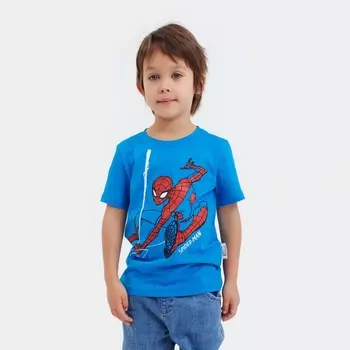 Футболка MARVEL "Человек-паук", рост 110-116 (32), синий