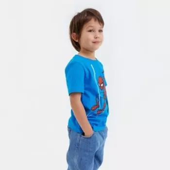 Футболка MARVEL "Человек-паук", рост 98-104 (30), синий