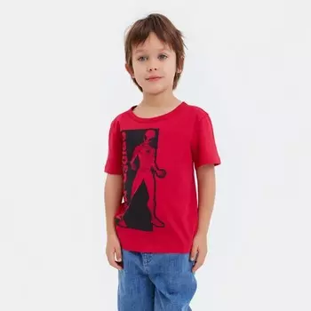 Футболка детская MARVEL Spider man, рост 110-116 (32), красная