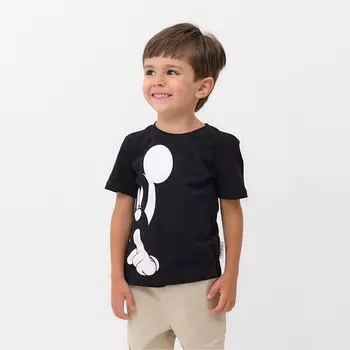 Футболка "Mickey" Микки Маус, р.30 (98-104), чёрный