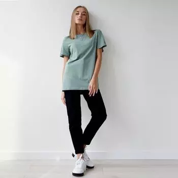 Футболка женская MIST basic, размер 40-42, серо-зеленый