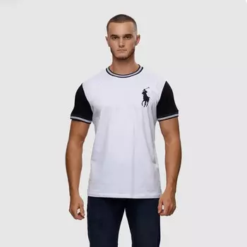 Футболка мужская, цвет белый/принт МИКС, размер M