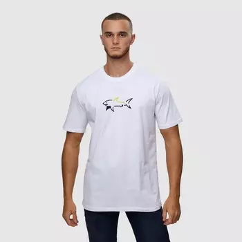 Футболка мужская, цвет белый/принт МИКС, размер 2XL