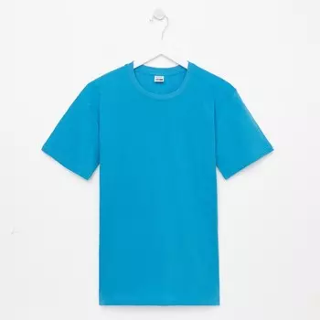 Футболка мужская, цвет бирюзовый, размер 56