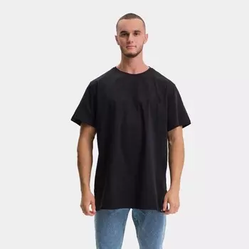 Футболка мужская, цвет чёрный/принт МИКС, размер 46 (2XL)