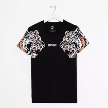 Футболка мужская, цвет чёрный, размер S