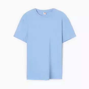 Футболка мужская, цвет голубой, р-р 56