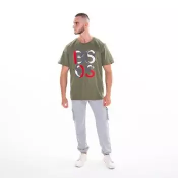 Футболка мужская, цвет хаки, размер 44 (S)