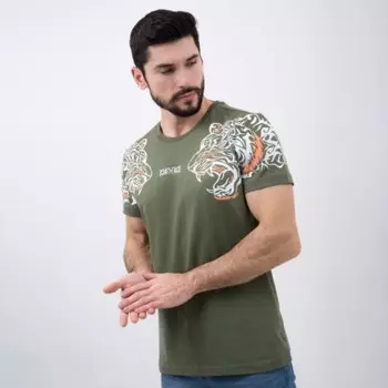 Футболка мужская, цвет хаки, размер M