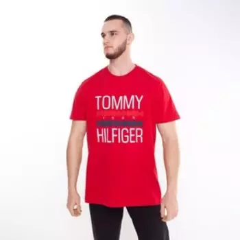 Футболка мужская, цвет красный, принт МИКС, размер 3XL