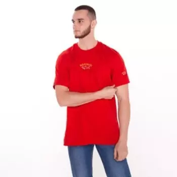 Футболка мужская, цвет красный/принт МИКС, размер L