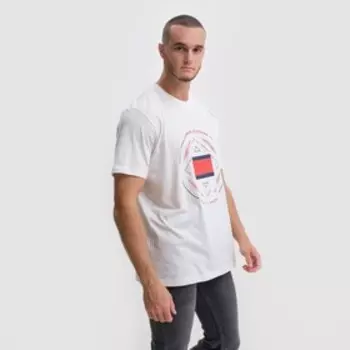 Футболка мужская, цвет молочный/принт МИКС, размер 52 (2XL)