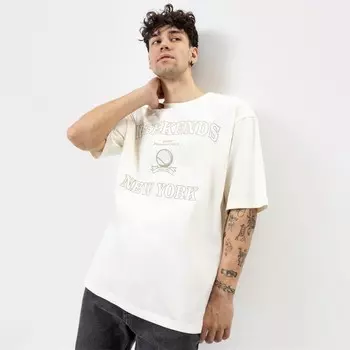 Футболка мужская, цвет молочный, размер 54