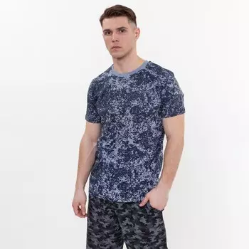 Футболка мужская цвет серый/пиксель, р-р 50