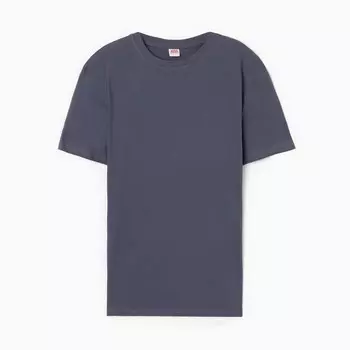 Футболка мужская, цвет тёмно-серый, р-р 52