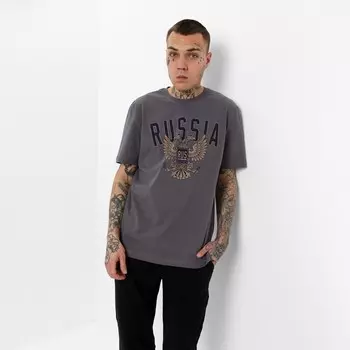 Футболка мужская, цвет тёмно-серый, размер 46 (M)