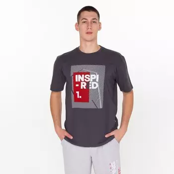 Футболка мужская , цвет тёмно-серый, размер 52