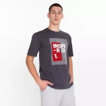 Футболка мужская , цвет тёмно-серый, размер 56