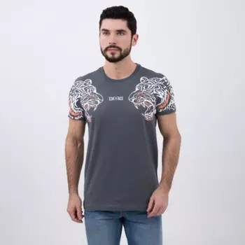 Футболка мужская, цвет тёмно-серый, размер L