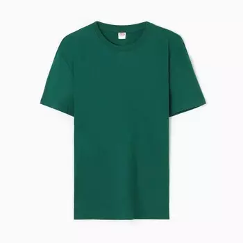 Футболка мужская, тёмно-зелёная, р-р 48