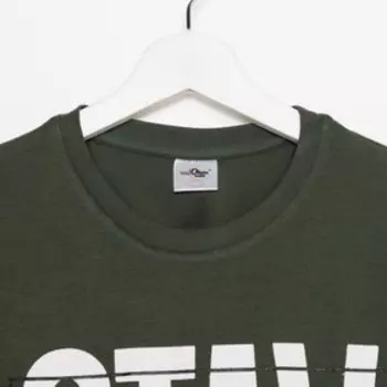 Футболка мужская , цвет тёмный-хаки, размер 56