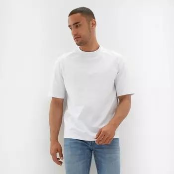 Футболка мужская из органического хлопка MINAKU OVERSIZE FIT: белая, р-р 48