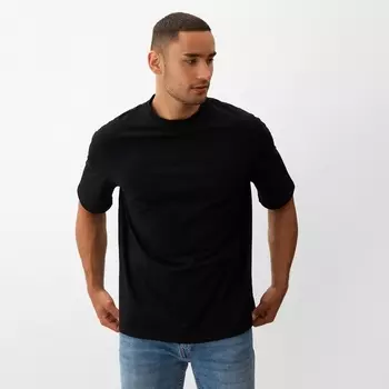 Футболка мужская из органического хлопка MINAKU OVERSIZE FIT: чёрная, р-р 46