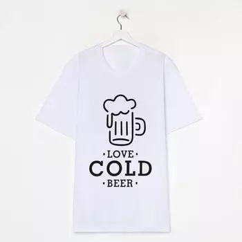 Футболка мужская KAFTAN Beer р. 56, белая