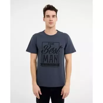 Футболка мужская KAFTAN Best man, хлопок 100%, размер 56, серая