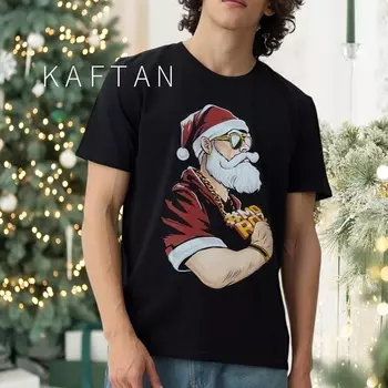 Футболка мужская KAFTAN Santa, черный, размер L
