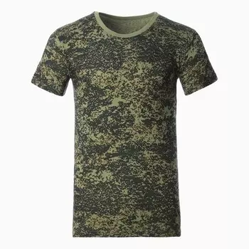 Футболка мужская камуфляж пиксель, цвет зелёный, размер 56