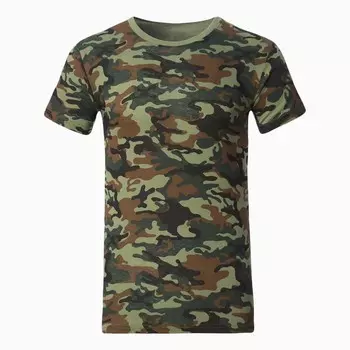 Футболка мужская камуфляж пятна, цвет хаки, размер 50