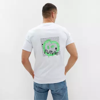 Футболка мужская MINAKU Future, размер 48, белая