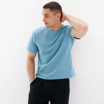 Футболка мужская MINAKU REGULAR FIT: голубая, р-р 56