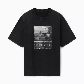 Футболка мужская MIST «Город» из вареного хлопка, черный, р-р L