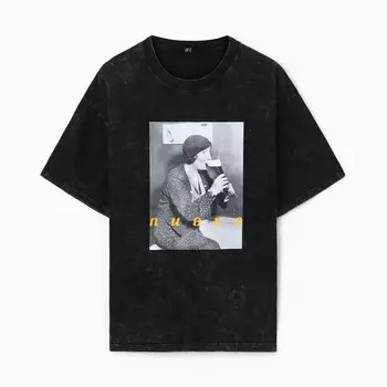 Футболка мужская MIST «Пивко» из вареного хлопка, черный, р-р M