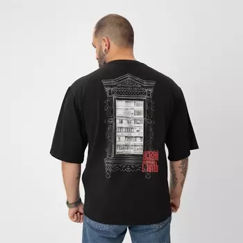 Футболка мужская MIST «Русский стиль», черный, р. 50