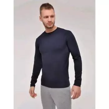 Футболка мужская MU006 MAGLIA M/L PARICOLLO UOMO SINGOLO blu, размер 50/M